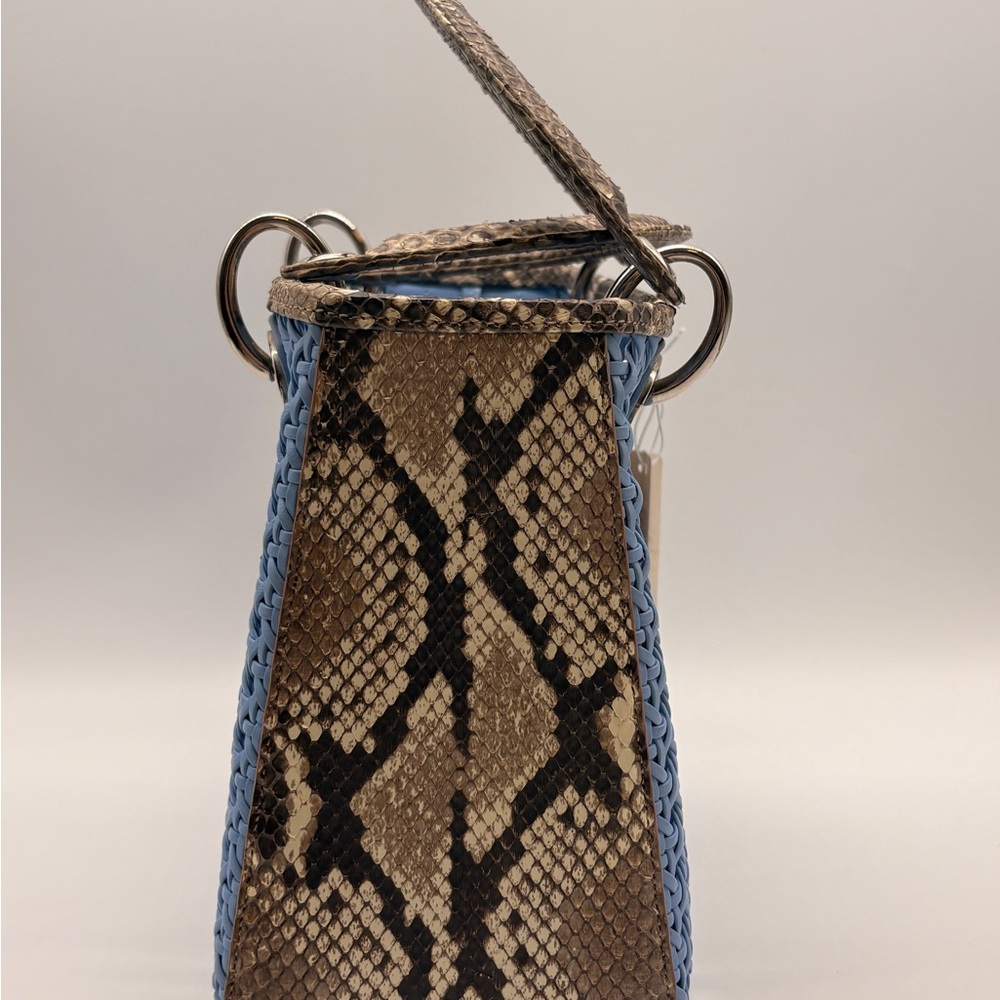 Dior Woven Lady Dior with Python Trim - image 2